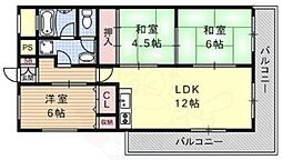 リバーヒルズ 3LDKの間取図画像