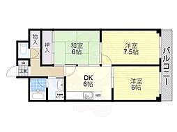 ヴィラ51 3DKの間取図画像