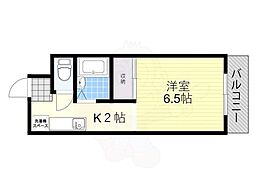 メゾンYK 1Kの間取図画像