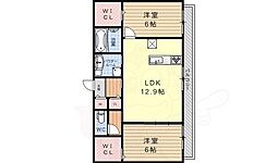 シルトクレーテA 2LDKの間取図画像
