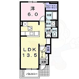 グラード 1LDKの間取図画像