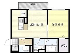 エレガンス ビュー 1LDKの間取図画像