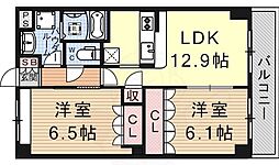 エル・アールK 2LDKの間取図画像