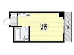 レジナス瀬田 1Kの間取図画像
