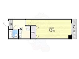 T.Oコーポ石山A 1Kの間取図画像