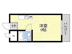 グリーンマンション赤尾 ワンルームの間取図画像