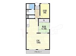 ヴェル・ド・ミール 2LDKの間取図画像