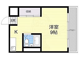 小堀マンション 1Kの間取図画像