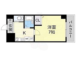 ピュアドミトリーシミズ 1Kの間取図画像