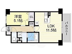 メゾン中沢 1LDKの間取図画像