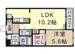 S・K守山 1LDKの間取図画像