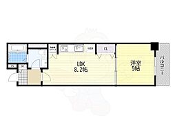 モア七条 1LDKの間取図画像