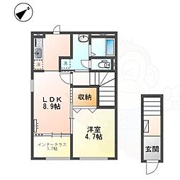 La・Felice 1LDKの間取図画像