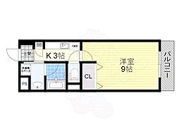 メゾン・ド・ベルーフ 1Kの間取図画像