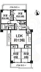 シャルマンコーポ瀬田 4LDKの間取図画像