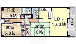 ローレルコート草津 3LDKの間取図画像