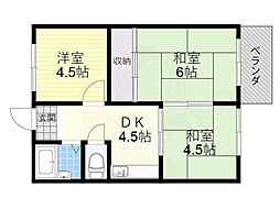 松田ハイツ 3DKの間取図画像