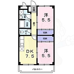 ステイツ・アルク 2DKの間取図画像