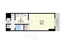 エンゼルプラザイースト1 1Kの間取図画像