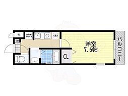 アローハイツ 1Kの間取図画像
