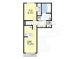LeCiel1 1LDKの間取図画像