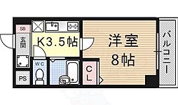 パレ南笠佐わらび 1Kの間取図画像