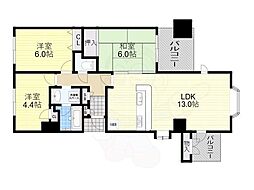 ティアラ大津 3LDKの間取図画像