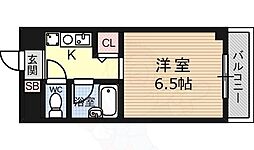 萱野ビル ワンルームの間取図画像