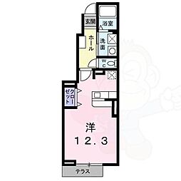 プラシード ワンルームの間取図画像