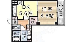 KDXレジデンス南草津 1DKの間取図画像