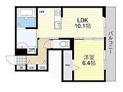 メゾンコンフォートヴィブレ 1LDKの間取図画像