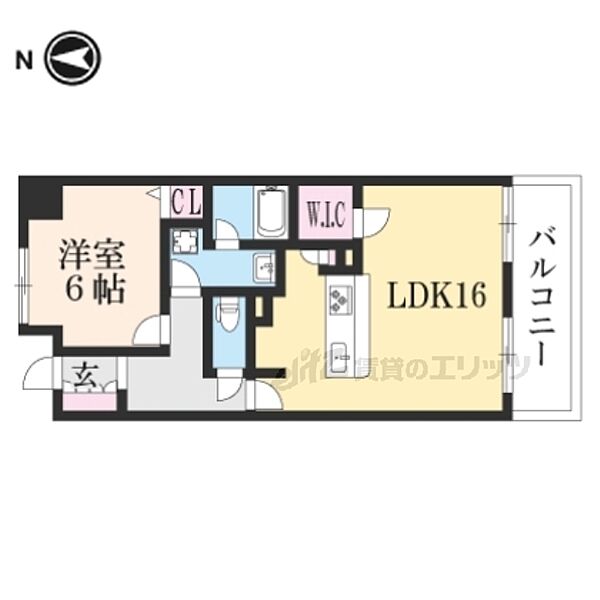 パインフィールド洛東 F306｜京都府京都市山科区東野片下リ町(賃貸マンション1LDK・3階・53.73㎡)の写真 その2