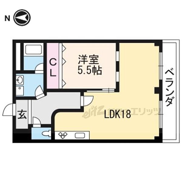 京都府京都市伏見区向島津田町(賃貸マンション1LDK・4階・52.00㎡)の写真 その2