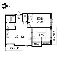 ハウス・ローゼンガーデン 107 ｜ 京都府城陽市平川茶屋裏（賃貸マンション2LDK・1階・55.69㎡） その2