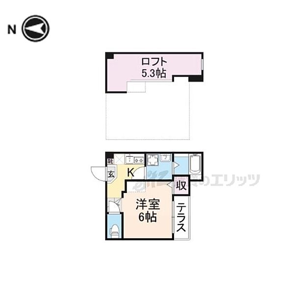 イロハ淀下津町 105｜京都府京都市伏見区淀下津町(賃貸アパート1R・1階・20.66㎡)の写真 その2