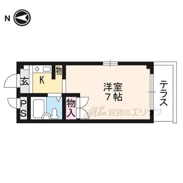 ベルビュー大塚 205｜京都府京都市山科区大塚中溝(賃貸マンション1K・2階・18.50㎡)の写真 その2