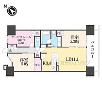 クラッシィハウス京都六地蔵10階  ｜ 京都府宇治市六地蔵奈良町（賃貸マンション3LDK・10階・69.02㎡） その2