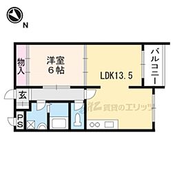 シェモア稲葉台 1階1LDKの間取り