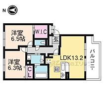 エーデルハイム東香園 202 ｜ 京都府宇治市木幡熊小路（賃貸アパート2LDK・2階・62.70㎡） その2