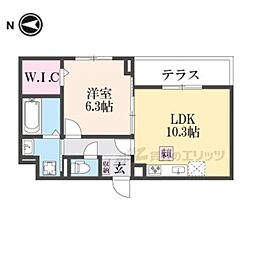 ｇｌａｎｚ　ＣＬＫII 1階1LDKの間取り