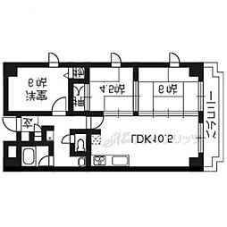 コンフォート清水 3階3LDKの間取り