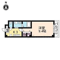 ロイヤルグランデ 1階1Kの間取り