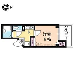 ヌフジャラン御前 3階1Kの間取り