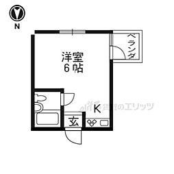 ＢＥＥＨＯＵＳＥ 2階ワンルームの間取り