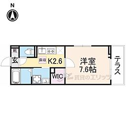 アリエッタ 1階1Kの間取り