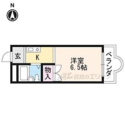 メゾン三愛 1Kの間取図画像