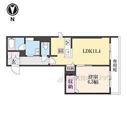 ｆｅｌｉｚｅ 1階1LDKの間取り