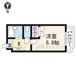 ヴィラ樅の木 1Kの間取図画像