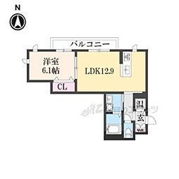 シャーメゾンＮＥＸＴ 1階1LDKの間取り