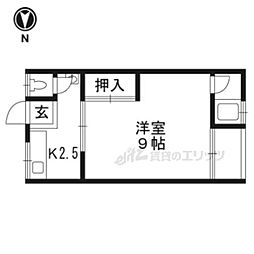 輝湖里 1Kの間取図画像